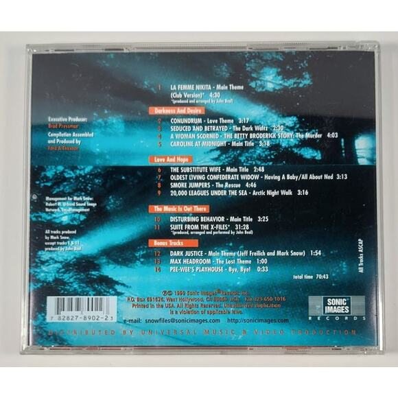 The Snow Files The Film Music of Mark Snow CD Pee-Wee's Playhouse, Max Headroom - Picture 2 of 6